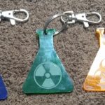 Laser-engraved Flask Acrylic Keychains